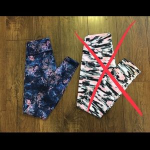 Black, Pink, and Purple-ish Lululemon Leggings